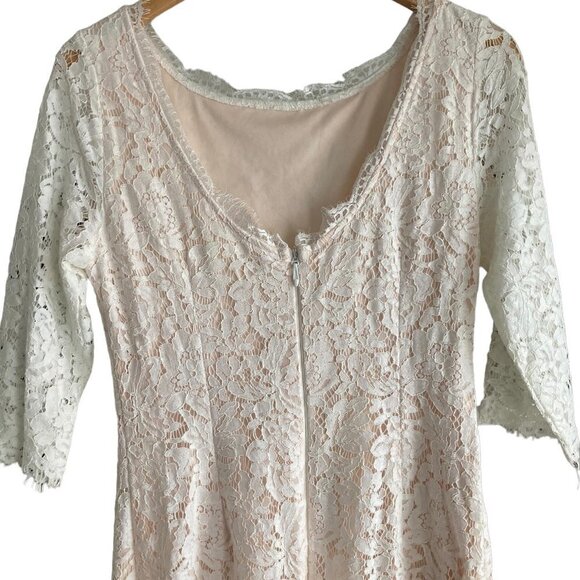 SOIEBLEU White Lace Cocktail Dress US L - Picture 9 of 12